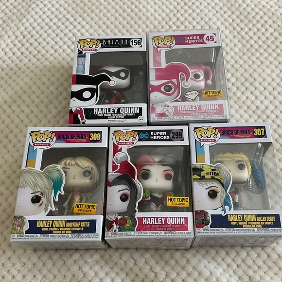 Funko | Toys | Harley Quinn Pop Funkos Set Of 5 | Poshmark